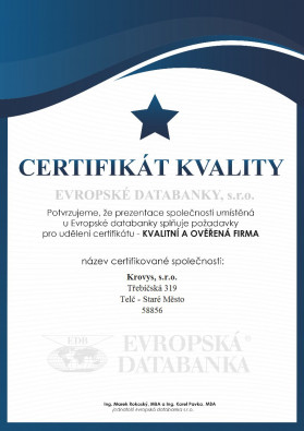 Certifikát EvDatabanka 2023